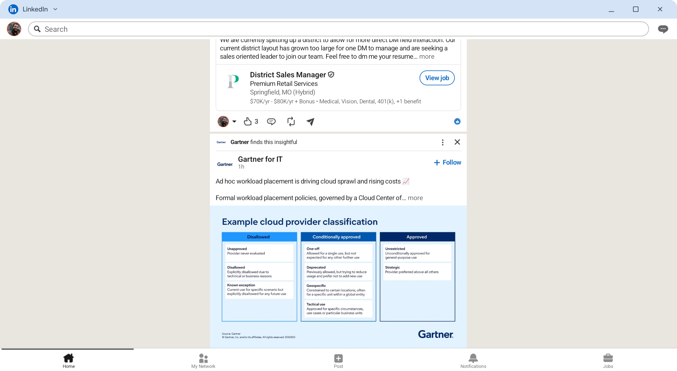 LinkedIn on anything wider than a smartwatch