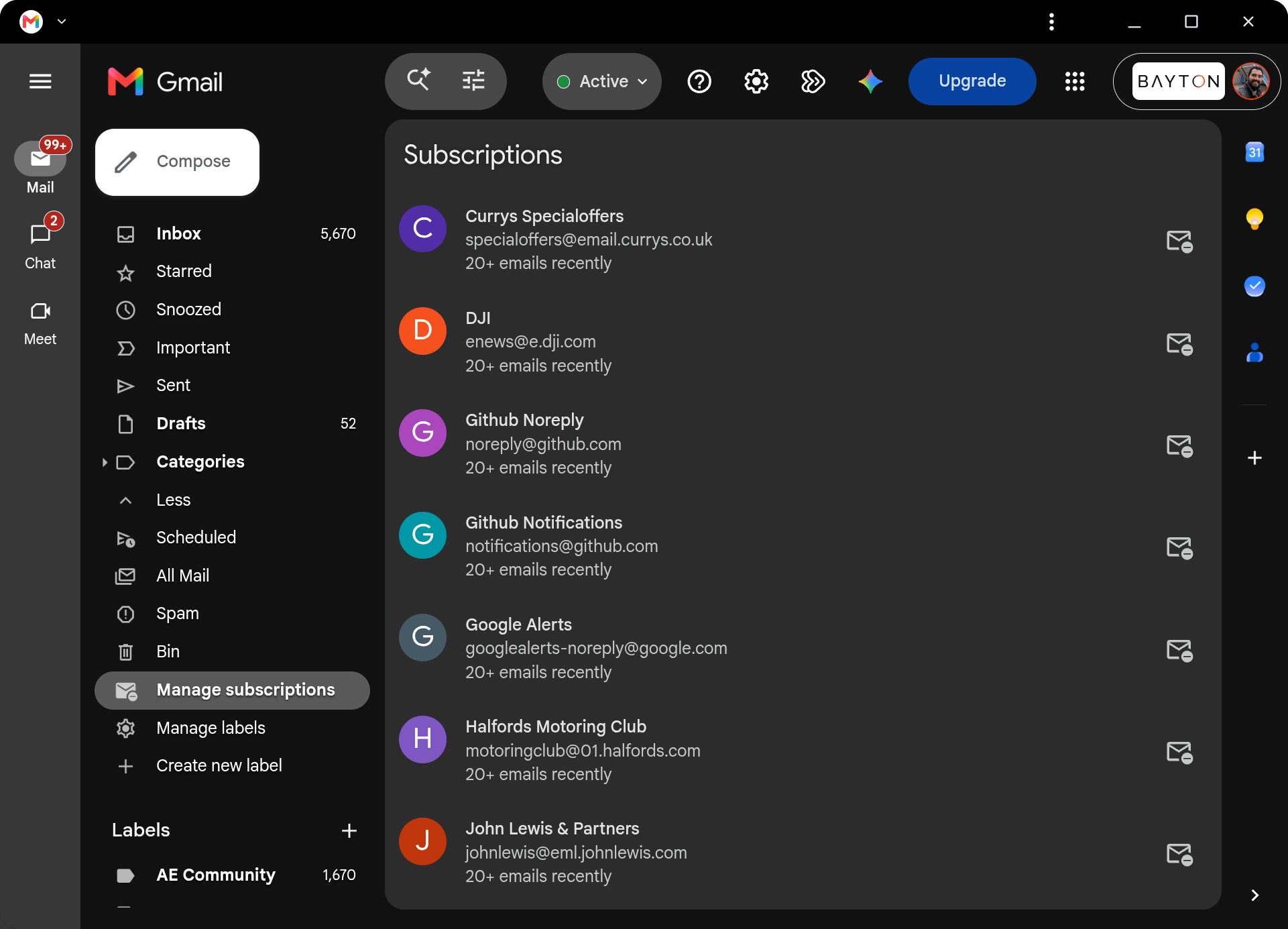 Gmail PWA